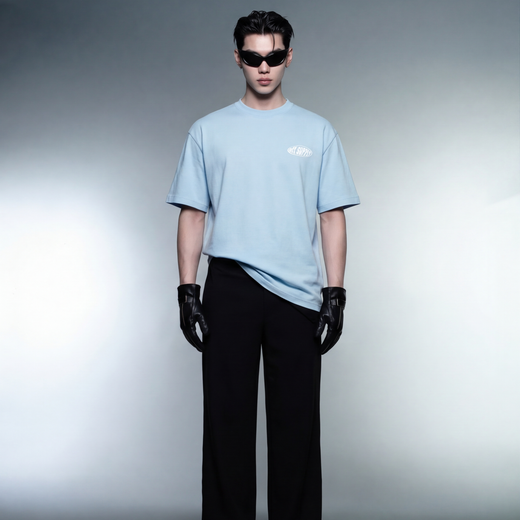 Off supply Orange Dagger light blue t-shirt