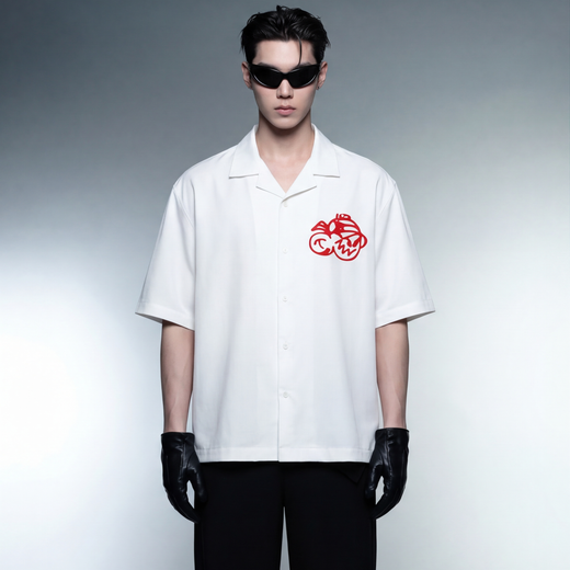 Off Supply Rogue Club White Bowling Shirt