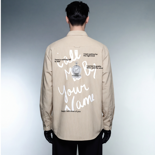 Off Supply Call Me By Your Name Beige Shirt