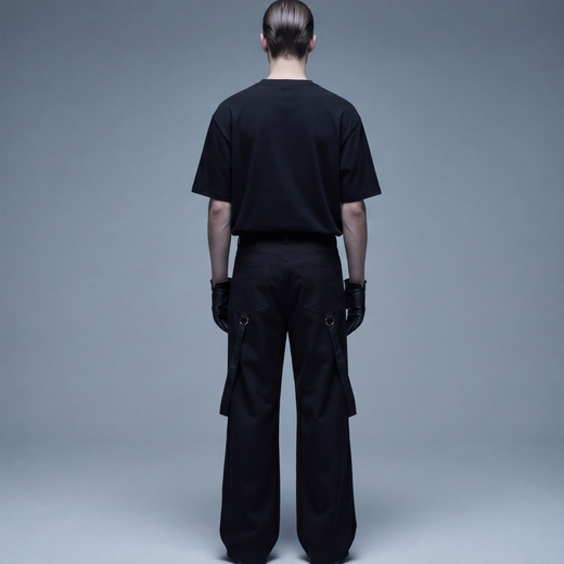 Off Supply Double Belted Wide Pants