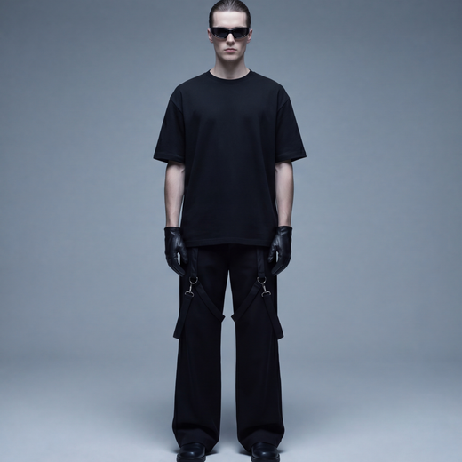 Off Supply Double Belted Wide Pants