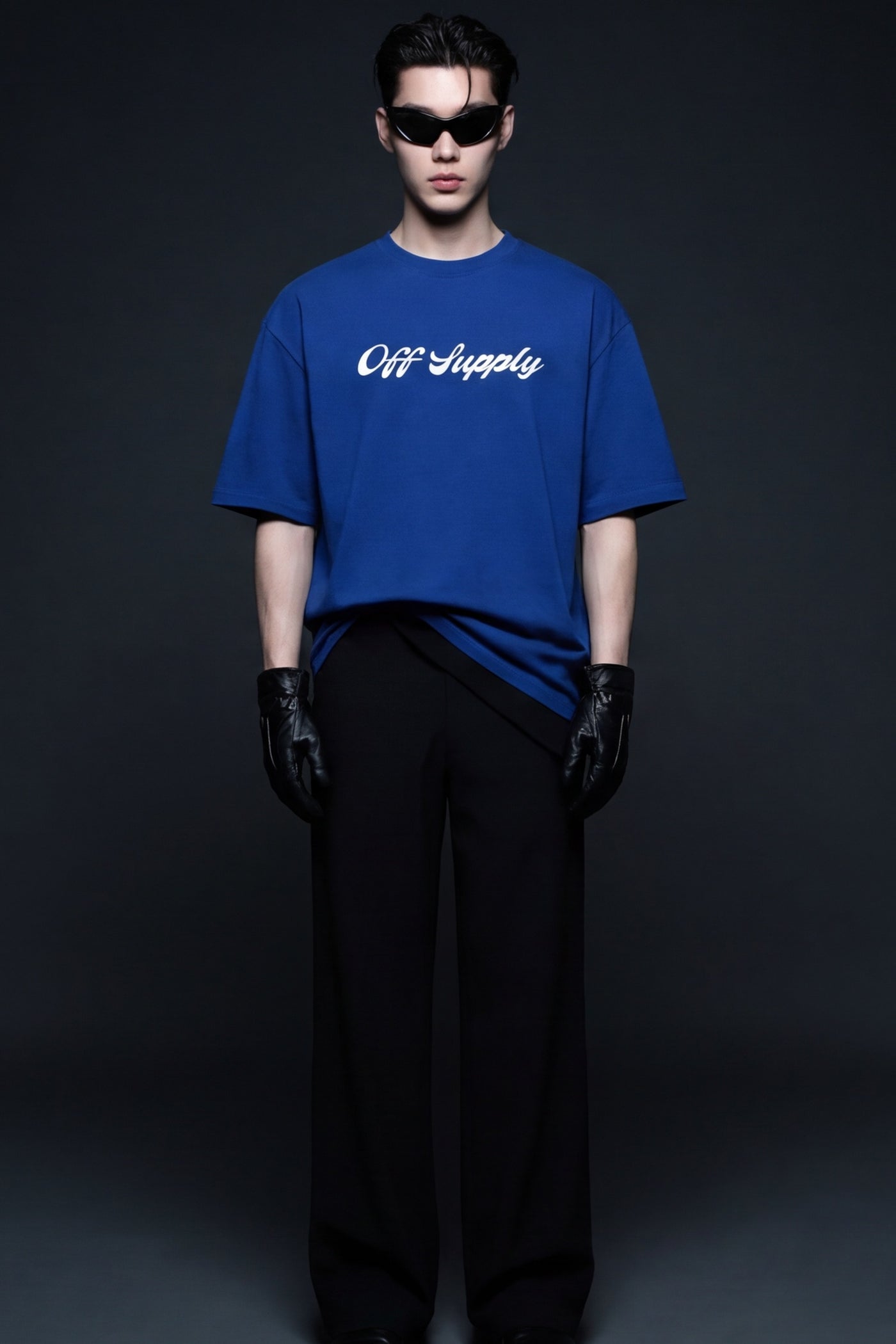 off-supply-the-magnitude-tee-blue model front