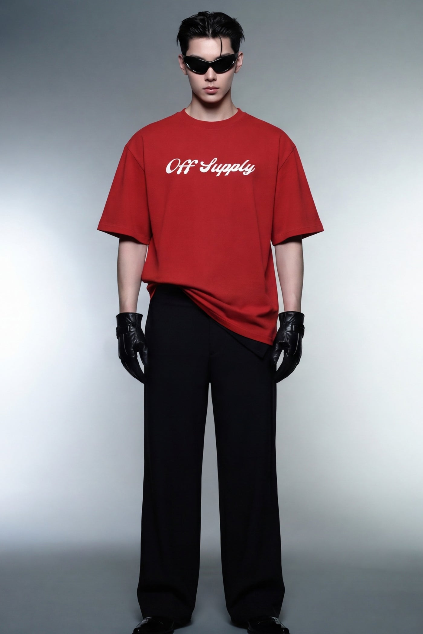 off-supply-the-magnitude-tee-red model front