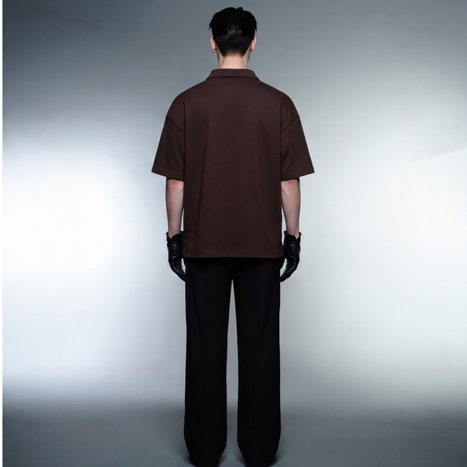Off Supply Westwood Tennis Club Brown Quarter Zip T-shirt