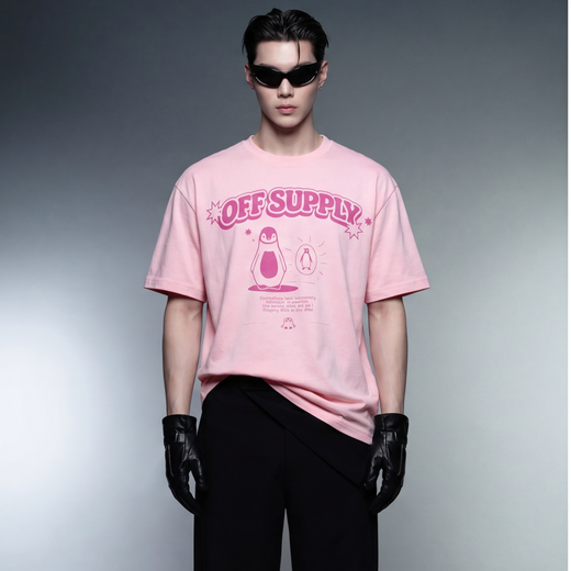 PENGUINE OFF SUPPLY PINK T-SHIRT