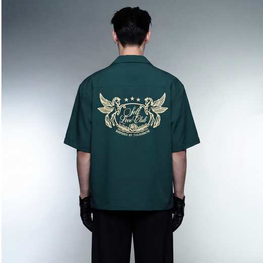 Self Love Off Supply Teal Bowling Shirt