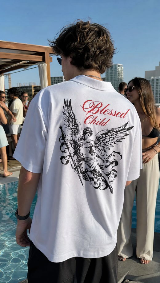 Off Supply Blessed Child Bowling Shirt - White