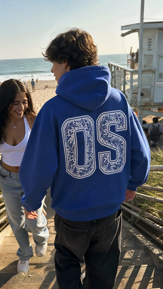 Off supply OS blue hoodie