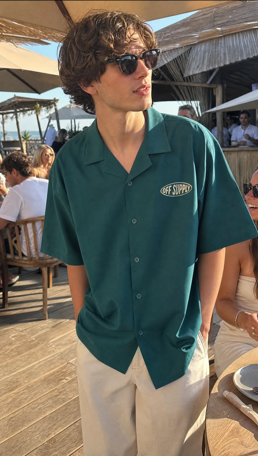 Self Love Off Supply Teal Bowling Shirt