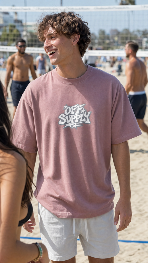 Off supply Two souls nude pink t-shirt