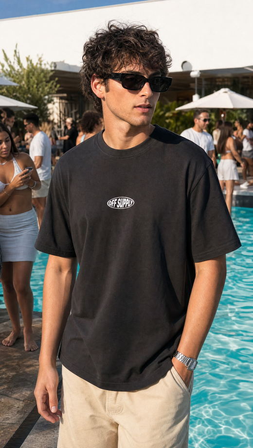 Off supply The crab black t-shirt