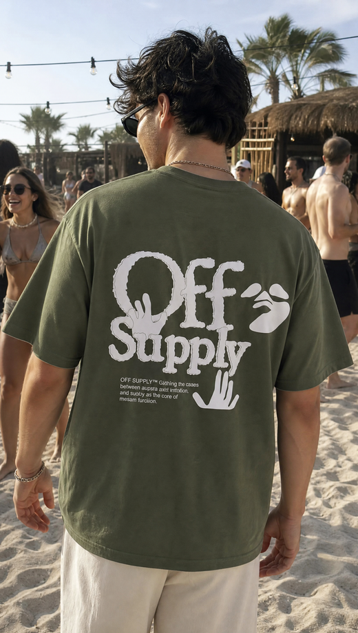 Off supply Modern Fashion olive green t-shirt