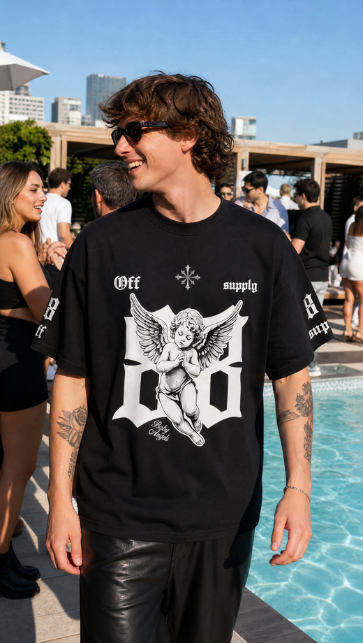 Off Supply Core Statement Angels Graphic T-Shirt