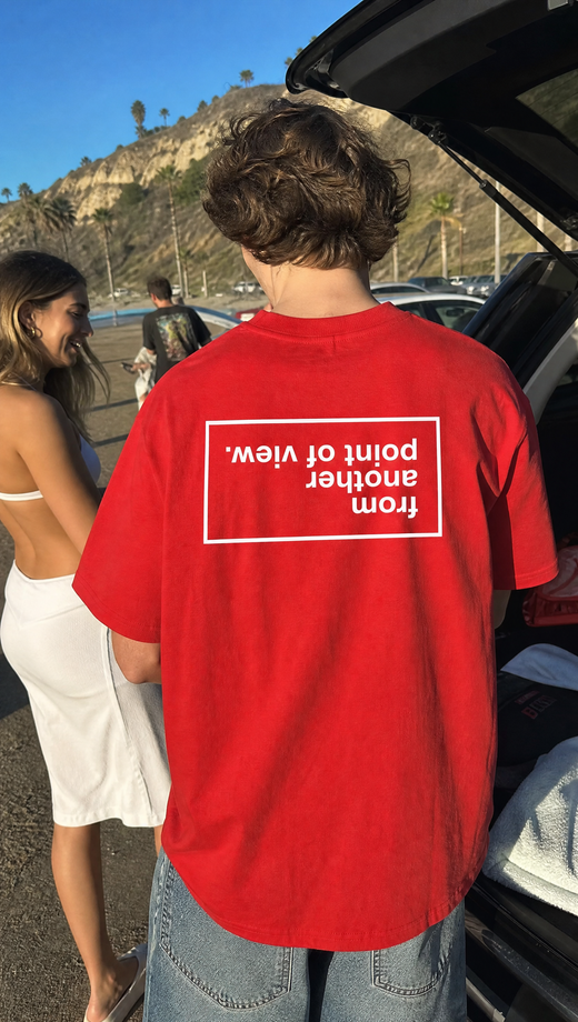 Off supply From another POV red t-shirt
