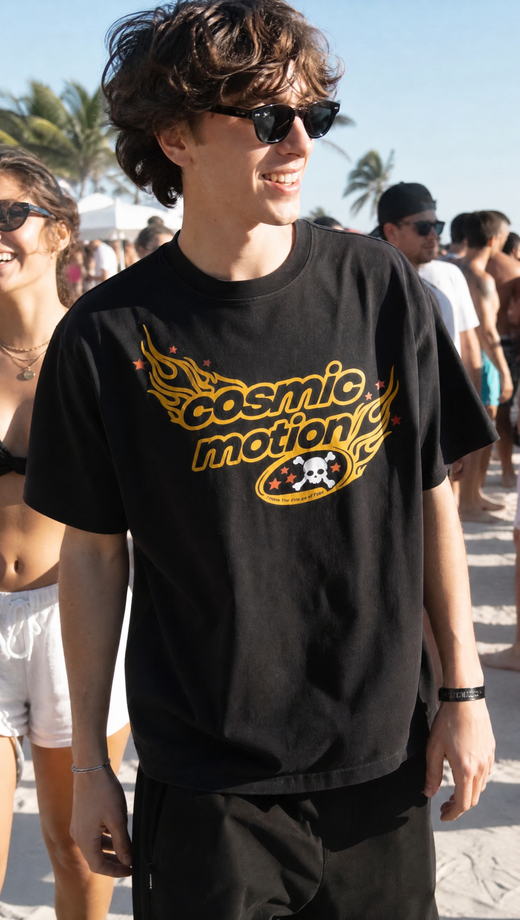 Off Supply Cosmic Motion Black T-Shirt