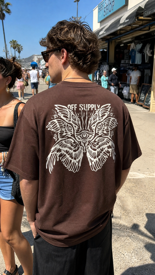 Off supply Eye Angel Brown T-shirt