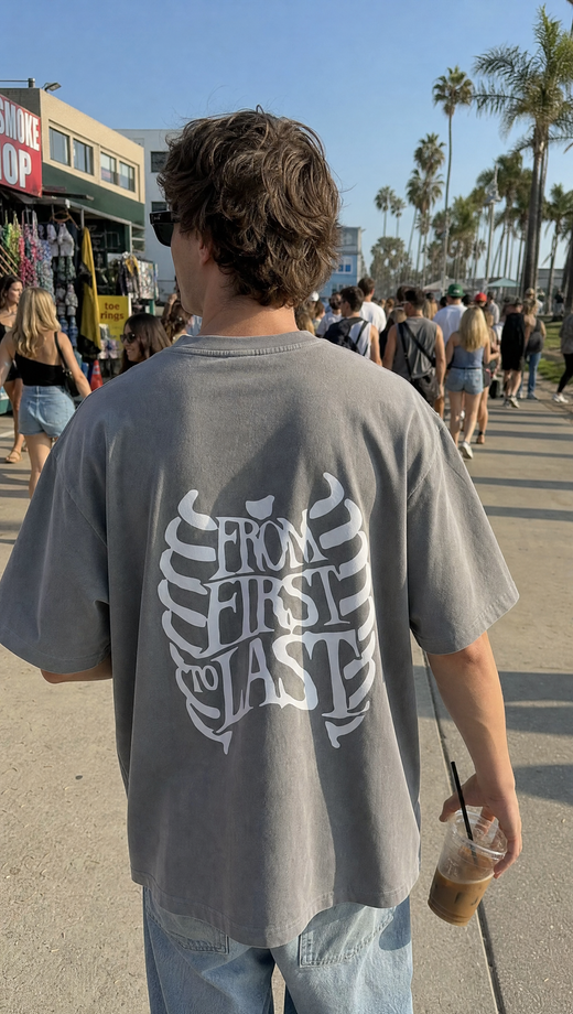 Off supply From First to last grey t-shirt