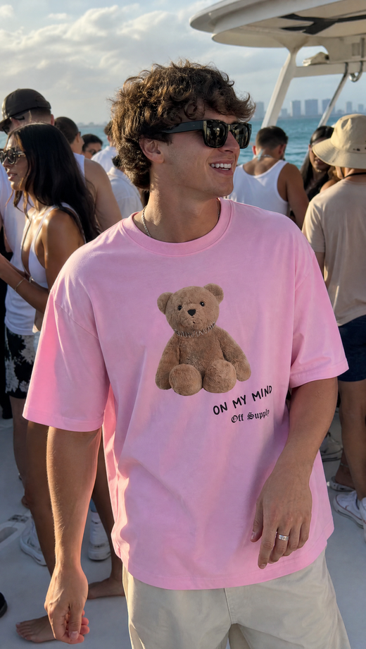 Off Supply Bear On My Mind Classic Pink T-shirt