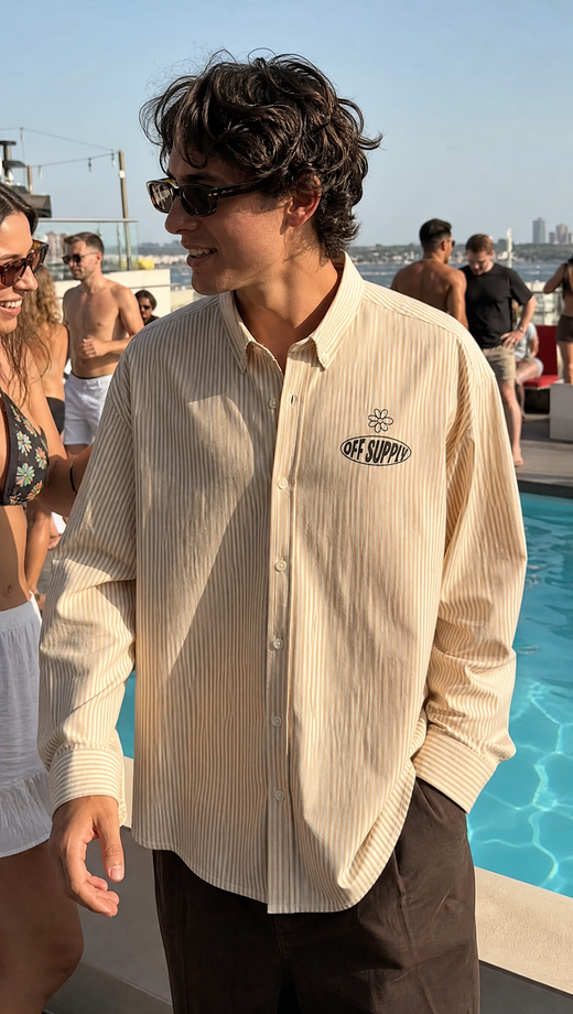 Everything Off Supply Yellow Striped Shirt