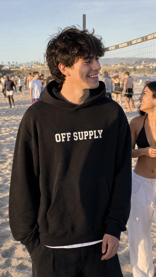 Off supply OS black hoodie