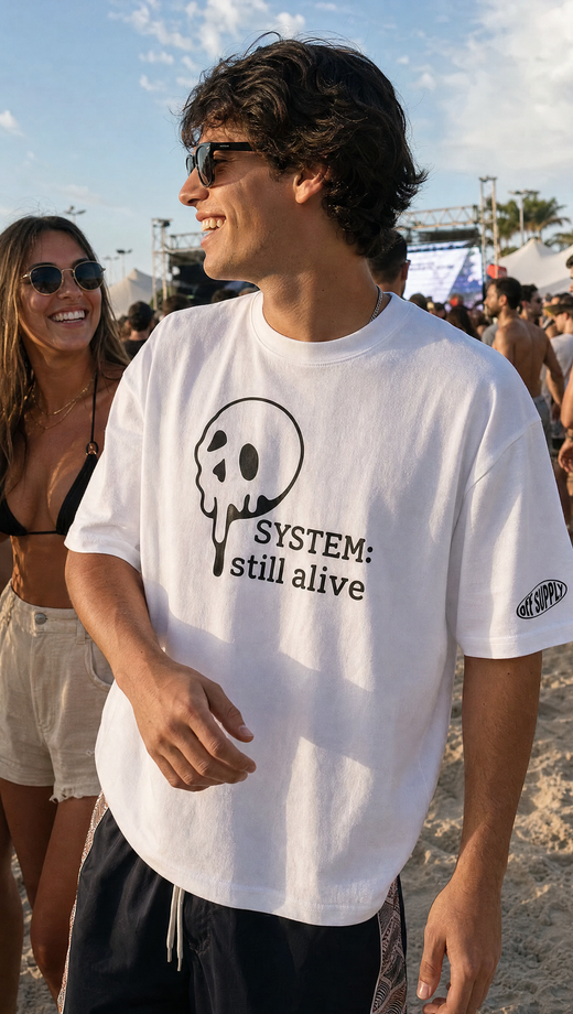 Off supply Don_t Die white t-shirt