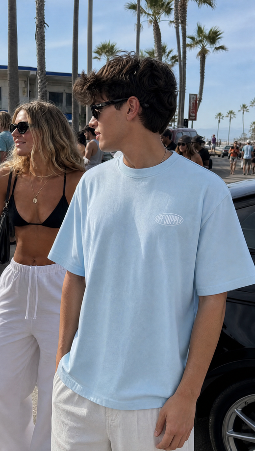 Off supply Orange Dagger light blue t-shirt