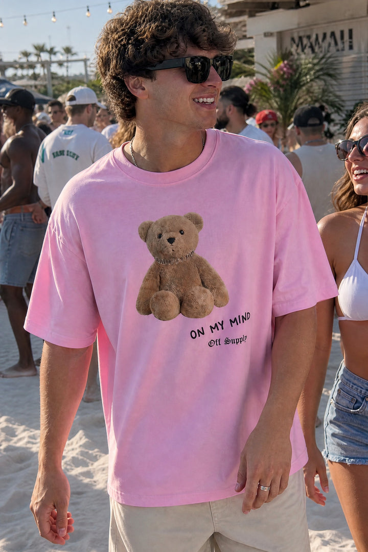 Off Supply Bear On My Mind Classic Pink T-shirt