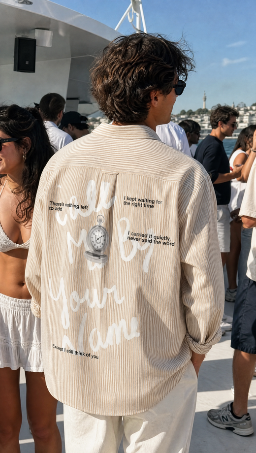 Off Supply Call Me By Your Name Beige Shirt