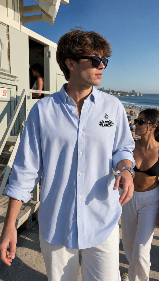 Everything Off Supply Ice Blue Shirt