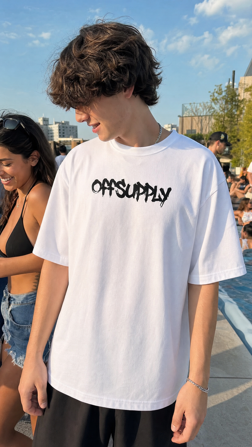Off supply Club white t-shirt