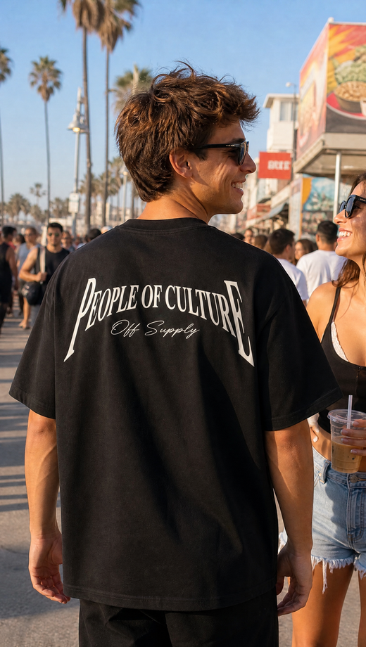 Off supply People of Culture Black t-shirt