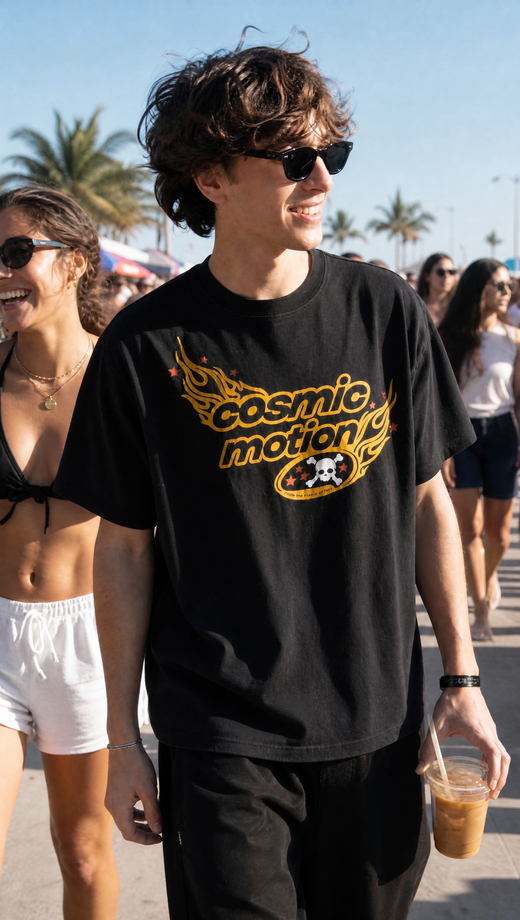 Off Supply Cosmic Motion Black T-Shirt