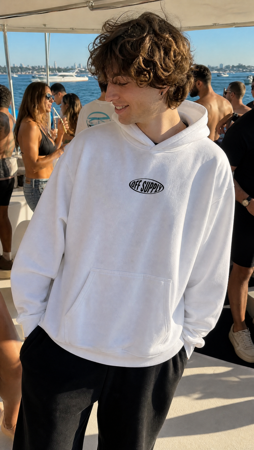 Off supply Orange Dagger white Hoodie