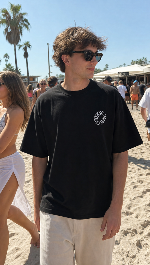 Off Supply Premium Heavyweight Graphic Black T-Shirt