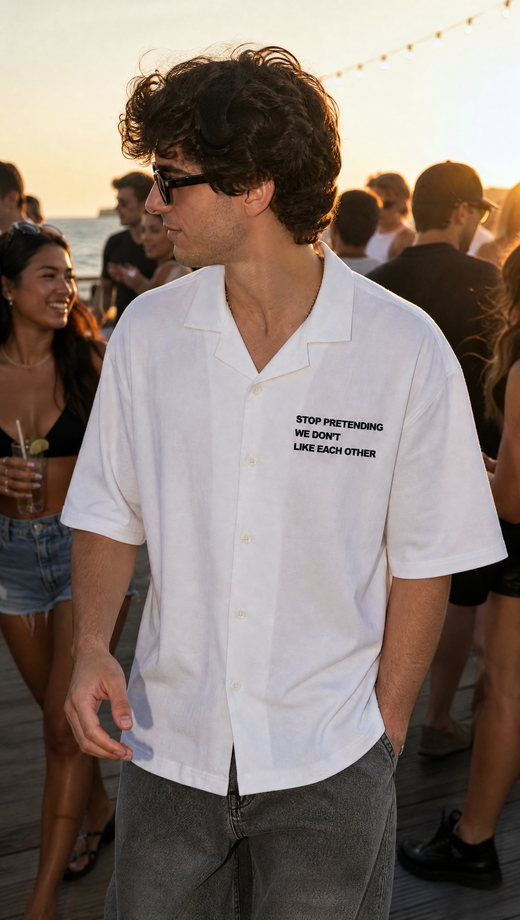 Off Supply Mixed Signals Club Shirt - White