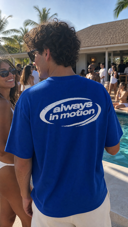 Off supply Always In Motion Blue T-shirt