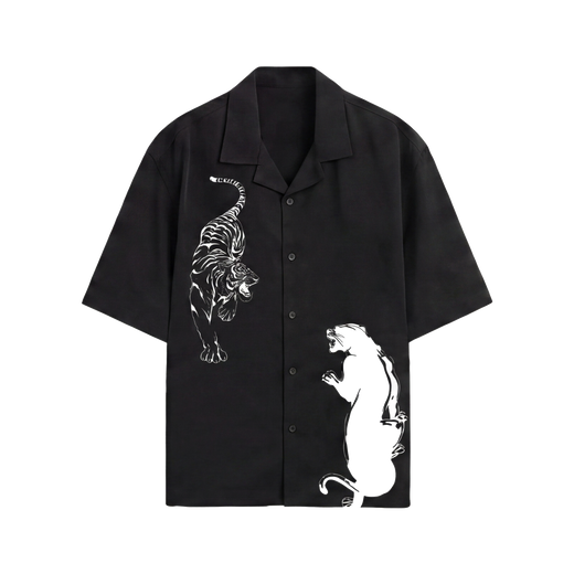 Off Supply Money Over Feelings Bowling Shirt - Black