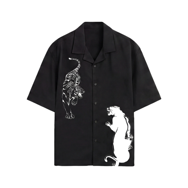 Off Supply Money Over Feelings Bowling Shirt - Black