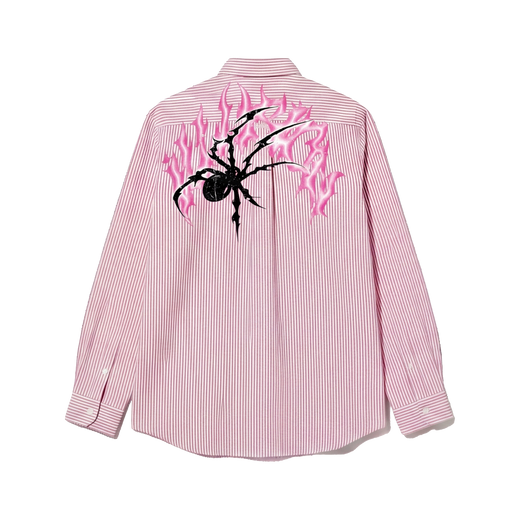 Off Supply Line Up Pink Striped Shirt
