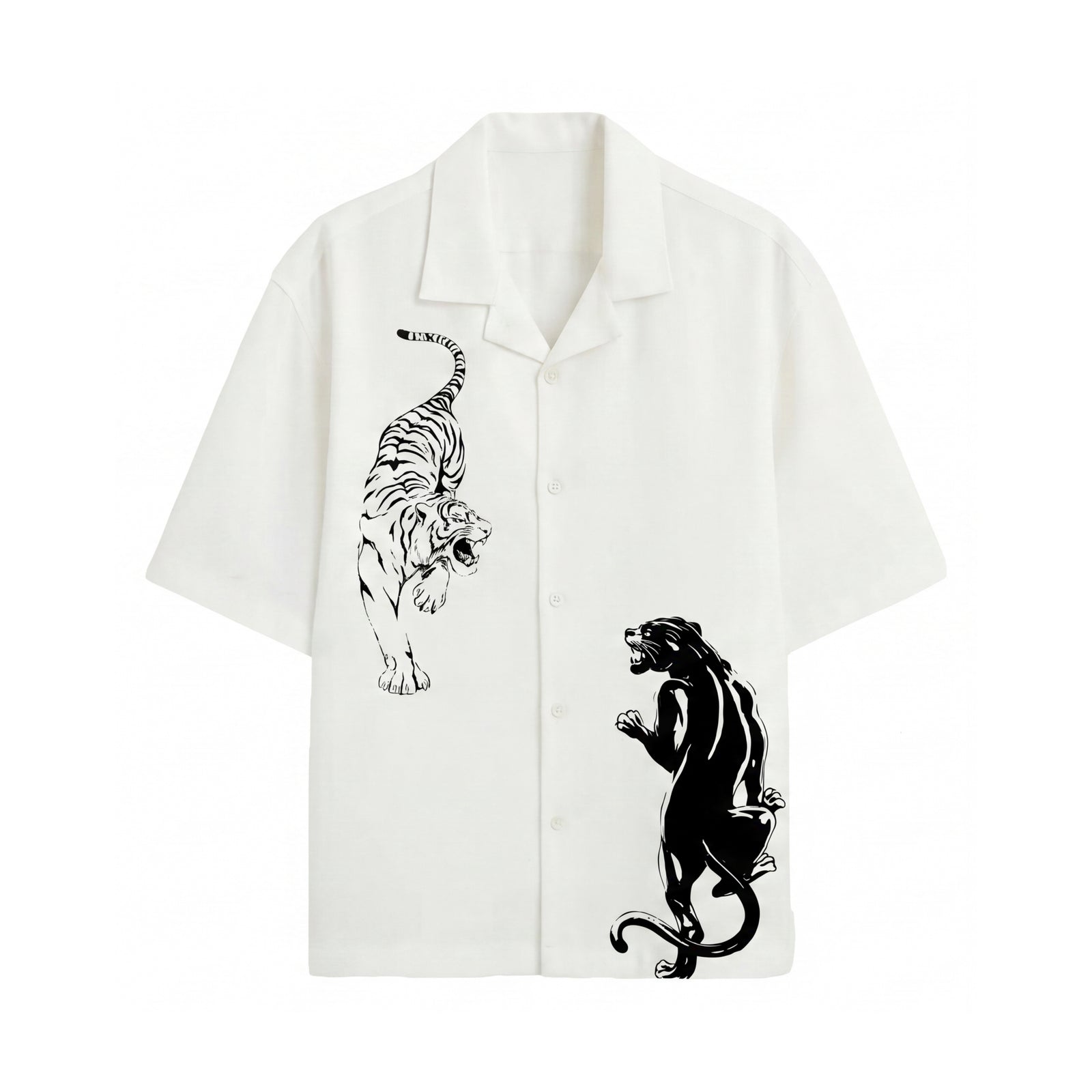 Off Supply Money Over Feelings Bowling Shirt - White