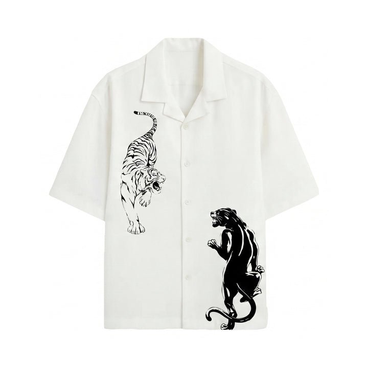 Off Supply Money Over Feelings Bowling Shirt - White