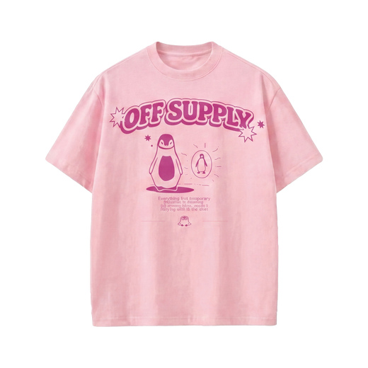 PENGUINE OFF SUPPLY PINK T-SHIRT