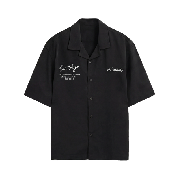 Off Supply Bar Tokyo Black Bowling Shirt