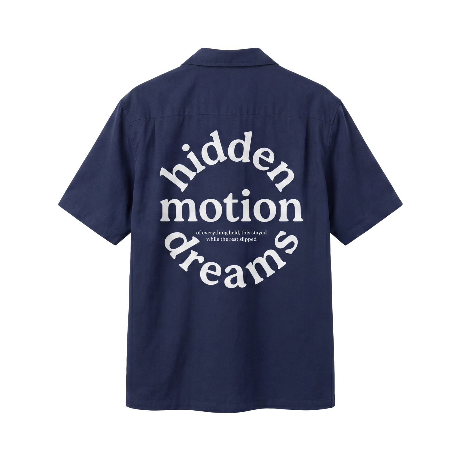 Off Supply Motion Dreams Navy Blue Bowling Shirt