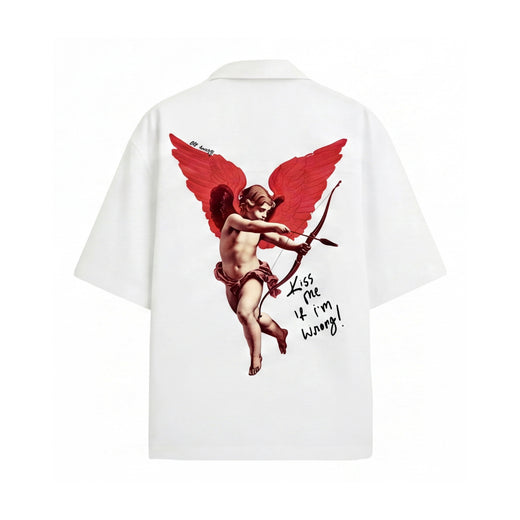 Off Supply Cupid_s Fav White Bowling Shirt