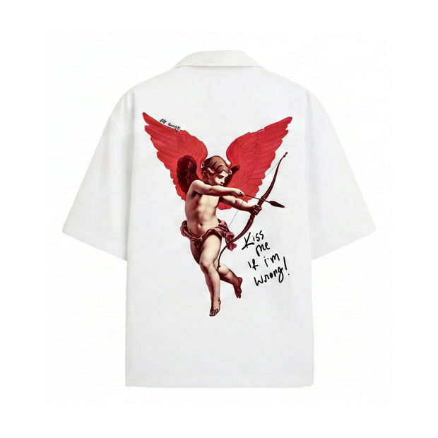 Off Supply Cupid_s Fav White Bowling Shirt