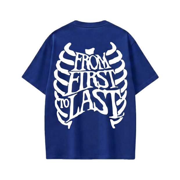 Off supply From First to last blue t-shirt