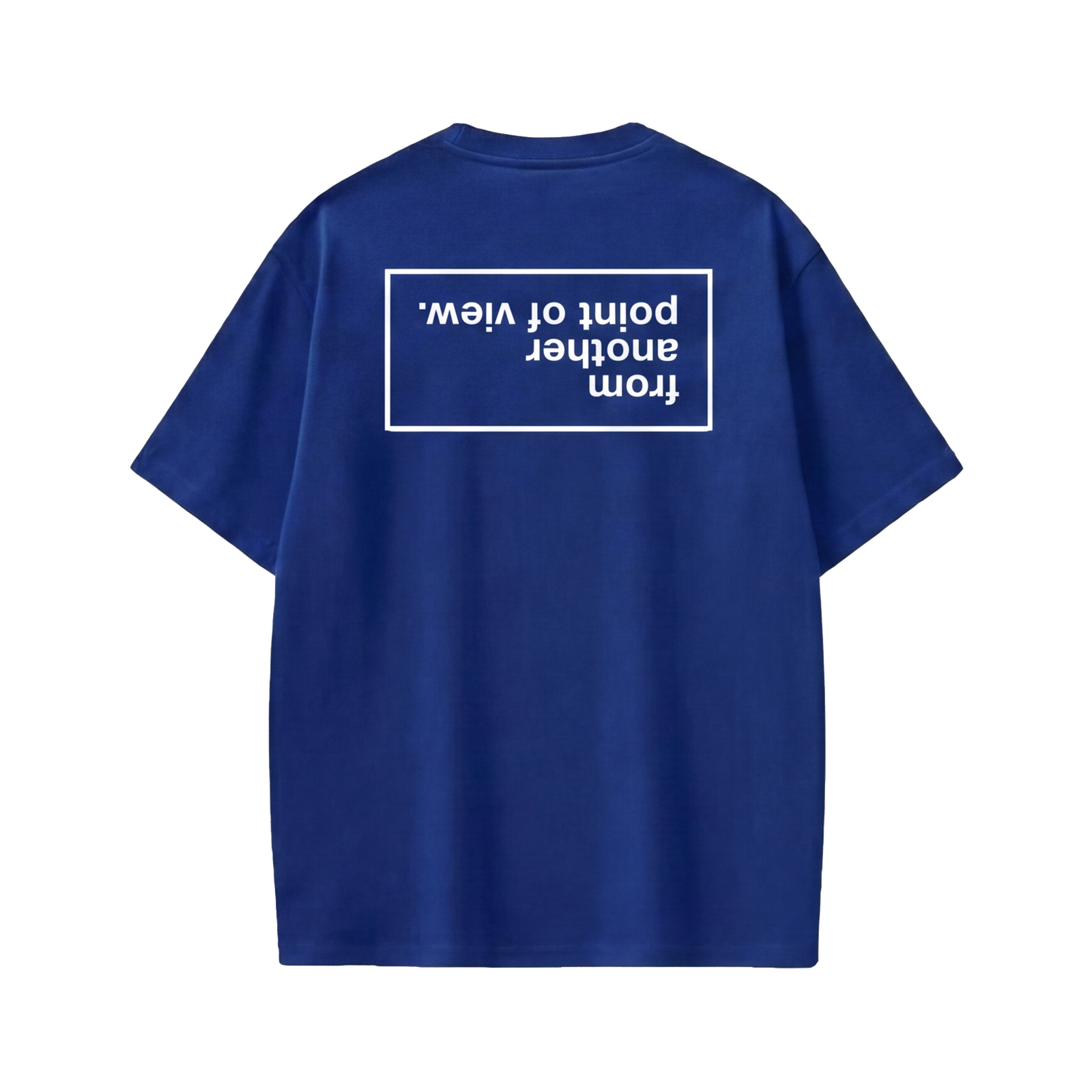 Off supply From another POV blue t-shirt
