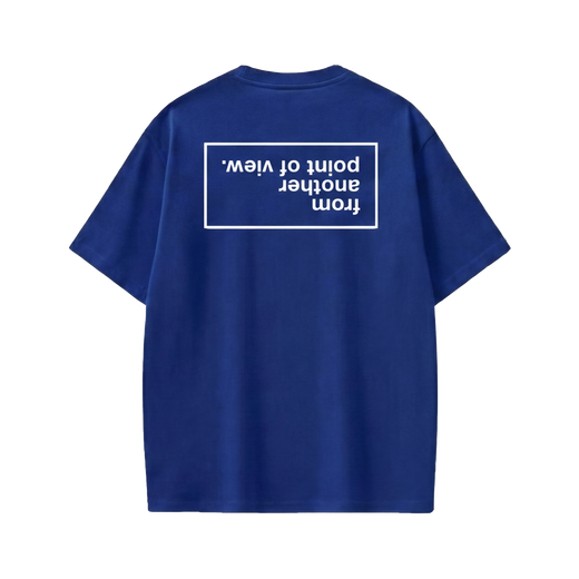 Off supply From another POV blue t-shirt