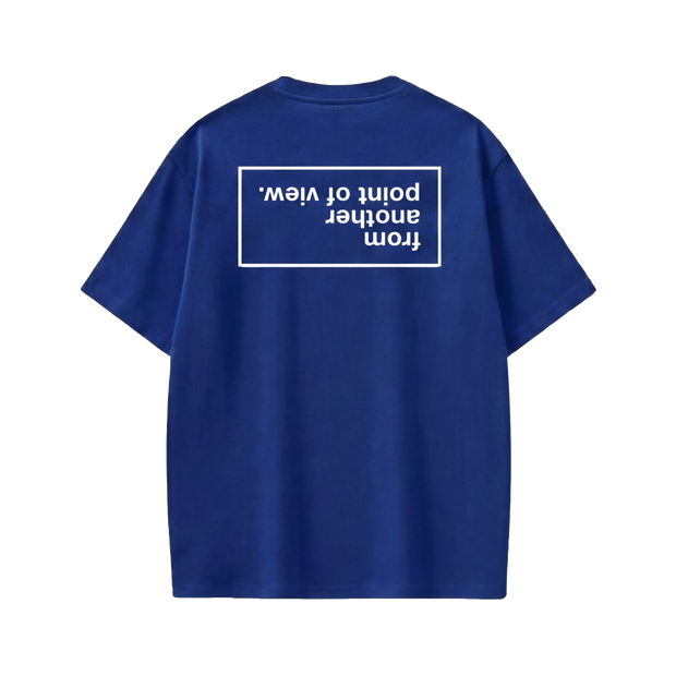 Off supply From another POV blue t-shirt